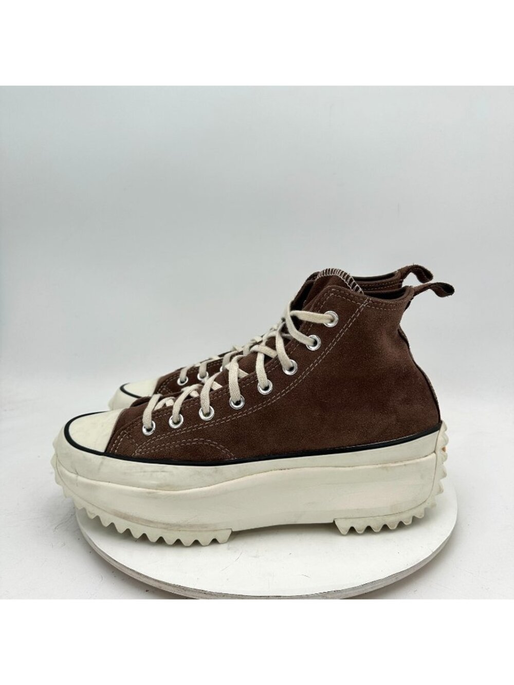 Converse Run Star Motion CX Men 10.5 Brown Suede Platform High Shoes